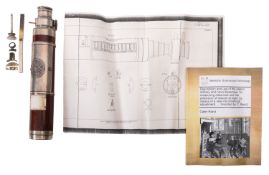 A rare early 19th century Carter Rand patent Military and Naval refracting telescope,