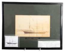 A late 19th/ early 20th century photograph of the British Shipowners Ltd iron barque 'British