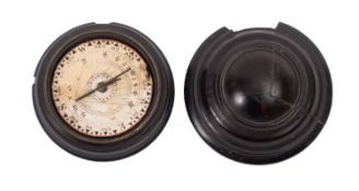 A 19th century 1 1/2 inch dry card pocket compass, maker J Somalvico & Co, London,