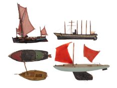 A Bowmans Racing Yacht wooden hull.