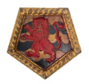 A 20th Century cast iron brass ship's badge for HMS 'Kenya'.