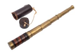 Adams of London - An eight draw brass and baleen mounted 'Adams New Patent Portable Telescope'