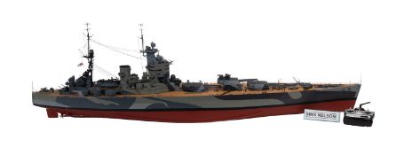 A scratch built remote control model of HMS 'Nelson'.