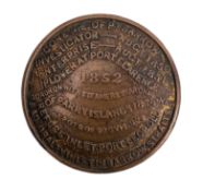 A rare 1852 Franklin Search Expedition 'Rescue Button' or 'Postal Button' the front embossed with