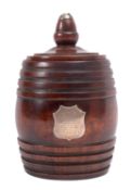 A late 19th century teak tobacco jar constructed with timbers salvaged from HMS Eurydice,