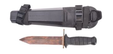 A Royal Navy NATO pattern Non-magnetic diving knife
