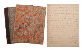 Two 19th century ship's logs for the Royal Navy 46-gun Seringapatam-class frigate HMS 'Madagascar',