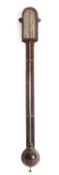 Cox, Devonport, a 19th century rosewood stick barometer signed Cox, Devonport,