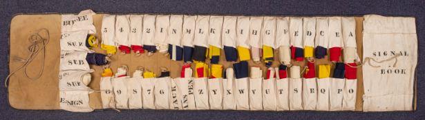 A near complete set of WWII signal flags from HMS MTB 702.