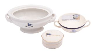 A Royal Worcester sauce tureen for the Royal Thames Yacht Club 'Betty',