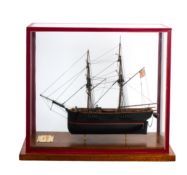 An early 20th Century cased scale model of ' Whitby Collier'.
