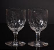 A pair of glass rummers from the Royal Yacht 'Osbourne', circa 1890,