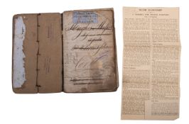 A 19th century Coasting Cargo Book for the Schooner 'Amiable' of Caernarfon,