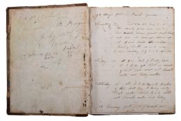 A 19th century log book for the barque 'Elizabeth Martin',