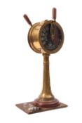 A 20th Century brass ship's engine room telegraph of small size.