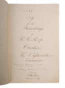 A 19th century log for the Royal Navy sloop HMS 'Orestes', beginning June 26th,