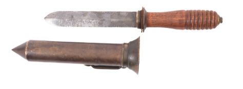 A steel bladed Diver's Knife, maker Siebe Gormon & Co.