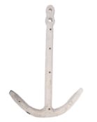 A 20th Century aluminium white painted anchor wall sign.