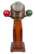 A 20th Century ship's binnacle, maker Lilley & Reynolds Ltd of London.