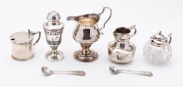 A mixed group of silver including;