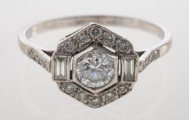 An Art Deco diamond ring,