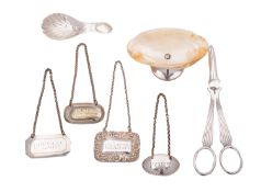 A mixed group of silver including;