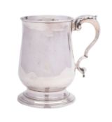 A George III silver mug maker's marks rubbed, possibly Peter, Ann & William Bateman, London 1802,