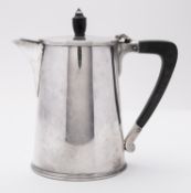 A George V silver coffee pot by Barker Brothers Silver Ltd, Birmingham 1931,