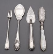 A Victorian butter trowel by Richard Martin & Ebenezer Hall, Sheffield 1877,