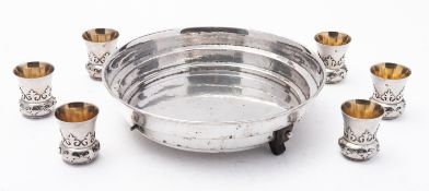 A mixed group of Continental silver and silver plate including; a Gorham Kamerbeek .