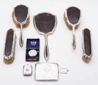 A mixed group of silver including;