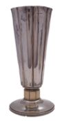 A George VI Art Deco silver vase by Maurice J Thomas, Glasgow 1939,