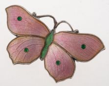John Atkins & Sons. An enamel butterfly brooch