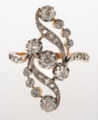 An Art Nouveau diamond ring,