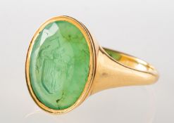 A Russian intaglio seal ring,