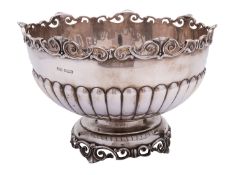 An Edward VIII silver punch bowl by Joseph Rodgers & Sons, Sheffield 1905,