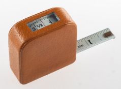 Asprey - An Asprey London leather cased tape measure