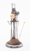 A George V silver Owl hat pin stand by Arthur Johnson Smith, Birmingham 1925,
