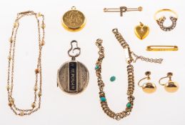 A mixed group of mainly antique jewellery,
