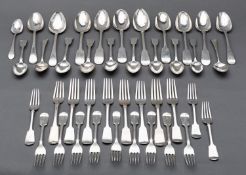 A mixed group of silver flatware; various dates and makers,