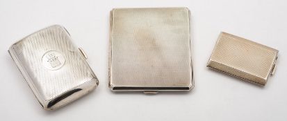 A Victorian silver cigarette case by M & C Lister Ltd, Birmingham 1898,