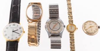 Avia, a 9ct gold lady's wristwatch, the dial signed Avia 15 Jewels,