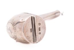 A Victorian Scottish silver pipe case possibly by John Sanderson & So, Edinburgh after 1877,