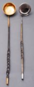 A George III brass punch ladle with baline handle, not marked, 44cm.