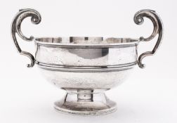 An early 20th century silver rose bowl by Charles S Green & Co Ltd, Birmingham,