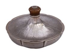 A George VI Art Deco silver dish and cover by Maurice J Thomas, Glasgow 1939,