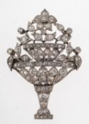 A diamond 'Giardinetto' brooch, a floral and foliate 'Giardinetto' brooch,