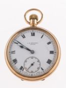 J W Benson a gentleman's 9ct gold pocket watch