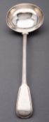A Victorian silver Fiddle and Thread pattern soup ladle by George Adams, London 1869,