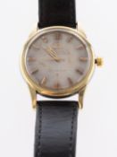 Omega Constellation a gentleman's wristwatch the round silvered quartered dial having raised baton